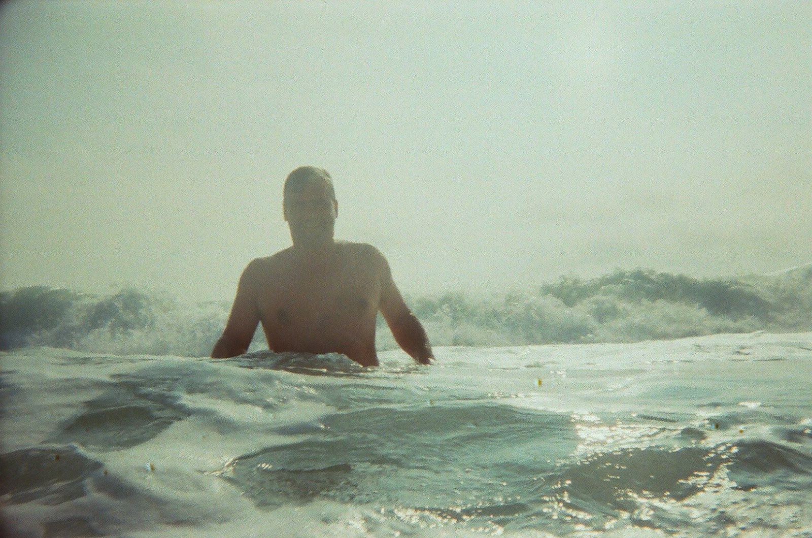 My dad by the ocean