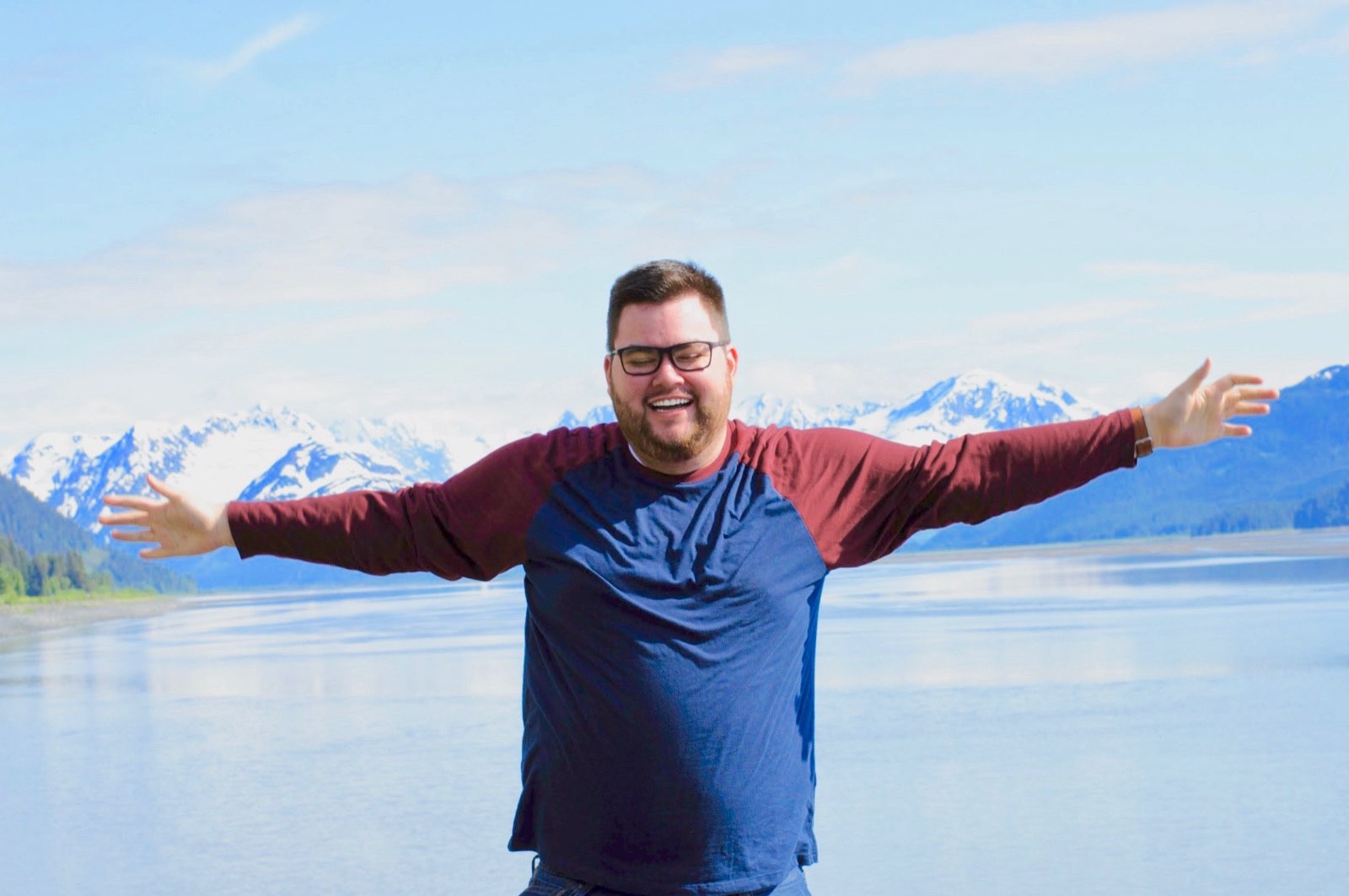 Rob in Alaska, arms wide open